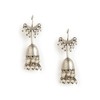 Binnis Wardrobe Silver Toned Contemporary Jhumkas Earrings