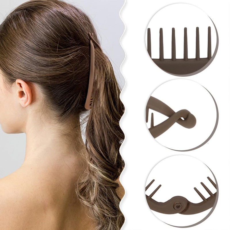 QOWUXHZ Pack of 3 Banana Clip Banana Hair Clips Women's