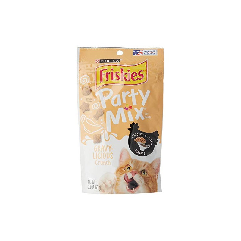 Friskies Party Mix Cat Treats, Crunch, Gravy-licious Chicken and Gravy