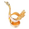 Coffee Spoon Holder Elegant Swan Shaped Alloy Mirror Polish Rich