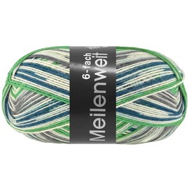 LANA GROSSA Meilenweit 6-ply 150 | 6-ply sock classic, machine washable | hand knitting yarn 80% virgin wool and 20% polyamide | 150 g wool for knitting and crocheting | 390 m yarn
