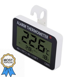 1 Pcs Mini Digital Refrigerator Thermometer LCD Display Freezer Thermometer, Room Fridge Thermometer with Hook for Temperature Reading