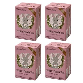 Karel Chapek Daily Series White Peach Tea Bag (Green Tea Bag, Luna, Peach, White Peach Flavored Tea), Individually Packaged in Box Tea Bags, 20p x 4 Sets
