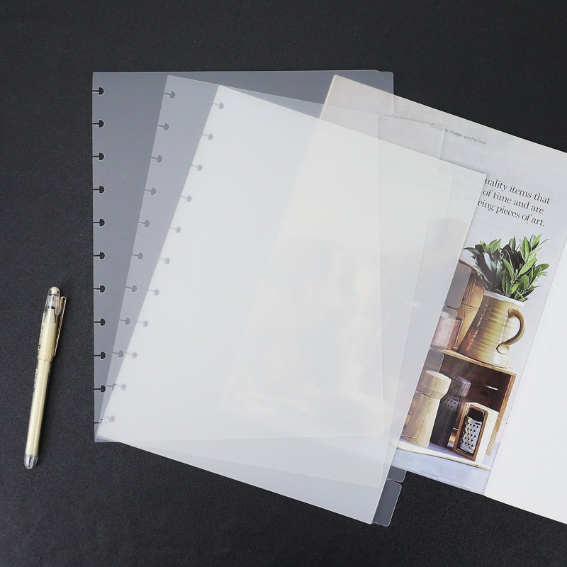 Koqye Letter Size 11 Hole Discbound Dividers 8-Tab Plastic Binder