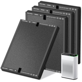 HAP602 Replacement Filter for ECOSELF HAP602/HAP602WF Air Purifier,3 in 1 High-Efficient H13 True HEPA with Acticated Carbon Filtration for Home,4 Pack