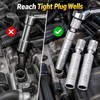 14mm 16mm Spark Plug Socket Wrench Adapter – Swivel Magnetic