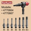 Tension Mandrel M6 for Fortum Rivet Attachment for Cordless Screwdriver