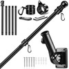 6 FT Flag Pole Kit with Mutil-Position Adjustable Bracket &