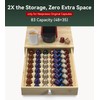 WELL WENG Bamboo Coffee Pod Drawer Organizer for Nespresso Original