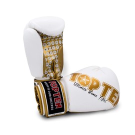 TOP TEN Women's Boxing Gloves 10 oz White Gold