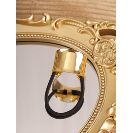 HAQUIL Thin Metal Hair Tie, Ellipse Charm Rubber Band, Elastic Hair Cuff, Hair Holder, Hair Rope Accessories for Women