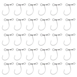 EMSea Pack of 30 Fishing Hooks with Drop Shot Swivel System Drop-Shot Rig Fishing Hooks for Perch Catfish Trout Carp Crucian Carp