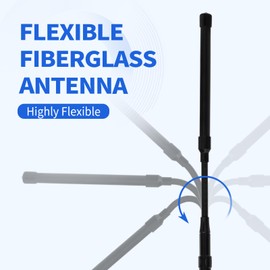 Superbat Dual Band UHF VHF 136-174 400-470MHz Walkie Talkie Antenna 12 Inch Flexible Fiberglass SMA Female Antenna for UV-5R 888S Retevis Aliunce HD1 AR-5 Two Way Radio