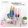 Queen Sense Organizador Para Cosmeticos Sencillo 7 Espacios, Acrilico