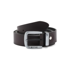 MUSTANG Men's Leather Belt MG2103L15Z 35 mm Belt Width Brown Black 120-130 cm, Dark Brown 0691