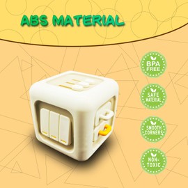 SORFURBOW Busy Cube for 1 2 3 4 Years Old Boys & Girls,6 in 1 Montessori Toys for Toddlers, Car Travel Activities Fine Motor Toy for Kids Easter Basket Stuffers