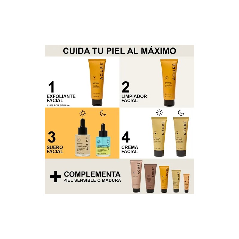 Suero Bifásico Acure Bakuchiol 20ml Antioxidante Líneas Finas