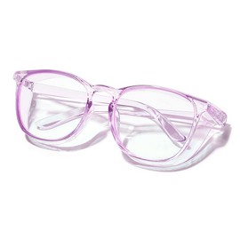 cutegogo Safety Glasses for Women Anti Fog, Stylish Safety Goggles Nurse Protective Eyewear Anti-Dust Blue Light Filter (Square-Pure Purple)