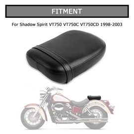 PSLER Asiento trasero del pasajero Asiento acolchado para Shadow ACE VT750 1998-2003