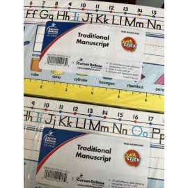 Carson Dellosa Education Self-Adhesive Traditional Manuscript Nameplates, Grades 1-2, Pack of 30