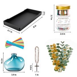 MaudCara 5 Pcs Mason Jar Table Decor with Bible Verses, Christian Gifts for Women, Prayer Hope Jars with Simulated Eucalyptus Leaf, Centerpiece for Dining Room, Kitchen, Living Room, Cafe