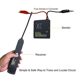 Vanlison Automotive Short & Open Finder Electrical Circuit Tester Cable Wire Breaker Tracker Generator Circuit Finder Detector Tone Generator Circuit Fault Finder DC 6-42V Car Diagnostic Probe Tool