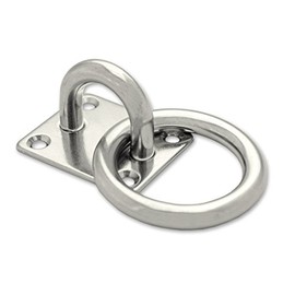 Docks gmar69 Platinum Ring Square with Wire Loose Ring – Stainless Steel – Diameter 10 mm Inner Diameter 50 mm – Diameter 50 mm, Platinum Grey