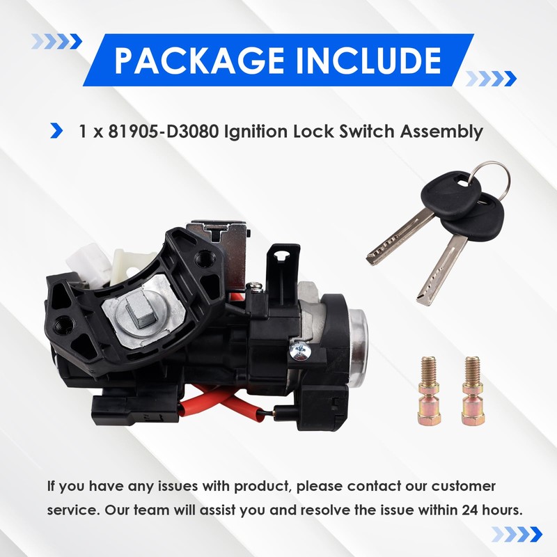 81905-D3080 Ignition Lock Switch Assembly with 2 Keys, Ignition Lock