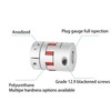 D30 L35 5mm to 14mm Flexible Spider Coupling, Aluminum Shaft