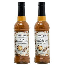 Jordan's Skinny Dessert and Ice Cream Sugar Free Syrup Collection 750 ml 2 Bottles (Iced Cinnamon Roll)