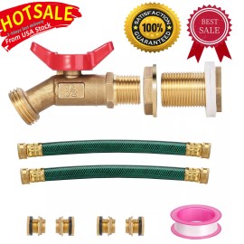 Unbranded Rain Barrel Spigot, Brass Rain Barrel Quarter Turn Ball Valve Spigot New