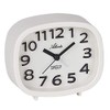 Atlanta Modern Quartz Alarm Clock without Ticking Analogue White -