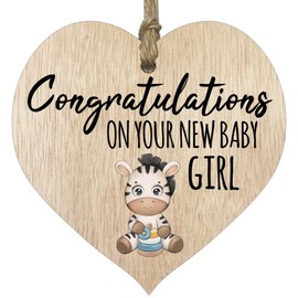 Mum & Dad to Be Gifts - It's a Girl Hanging Wooden Heart Sign Plaque for Mummy Daddy - Light Wood Hearts, Parents to be Gifts, Mummy to be Gift, Baby Reveal Gift, Baby Shower Keepsake Ideas, Mum-To-Be