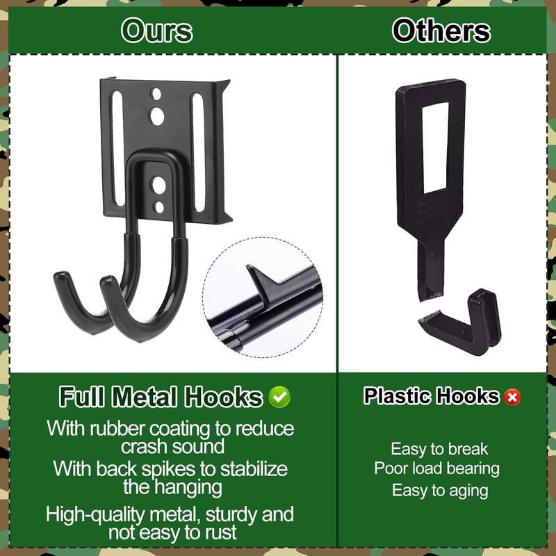 PAMASE Tree Stand Gear Hangers with 3 Metal Hooks -