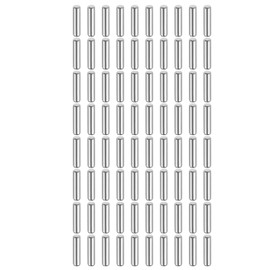 sourcing map 80 Pcs 3 mm x 15 mm Dowel Pins 316L Stainless Steel Cylindrical Dowel Pins Shelf Support Peg Pin Rod Fasten Elements Metal Shelf Pegs Silver Tone