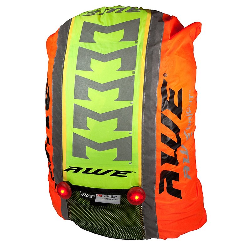 AWE® AWEBright™ High Viz Waterproof Rucksack Backpack Cover Neon Yellow/Orange