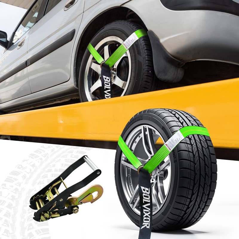 Bolvixor 4 Pack Car Tie Down Straps for Trailers -