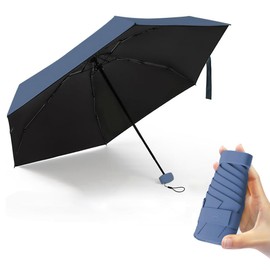Folding Umbrella, UV Protection, 100% Light Blocking, Rain Umbrella, UV Protection, Ultra Lightweight, 8.2 oz (235 g), Folding Parasol, Women's, Men's, Compact, 99.9% UV Protection, Super Mini,