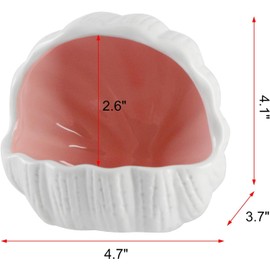 Aquarium Decorations Conch Shell-Shaped Ceramic Fish House Betta Tank Accessories Decor Hideout Cave for Fish Playing or Hiding (Pink)