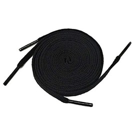 WS UK Flat Shoelaces/Trainer Laces [120cm, Black]