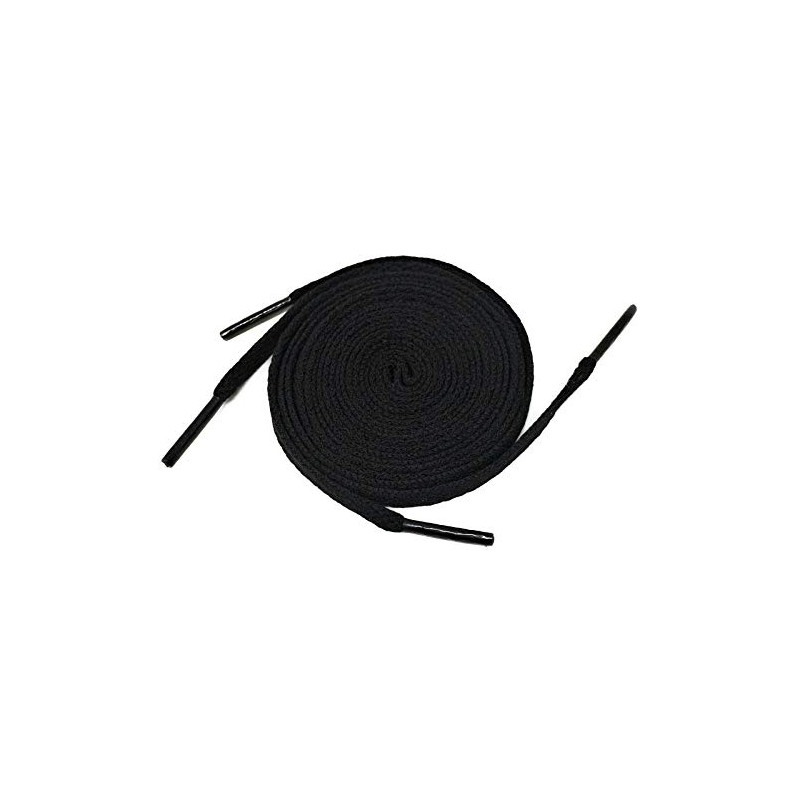 WS UK Flat Shoelaces/Trainer Laces [120cm, Black]