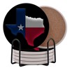 Texas State Flag Round Coasters Set of 6 - Abosrbent