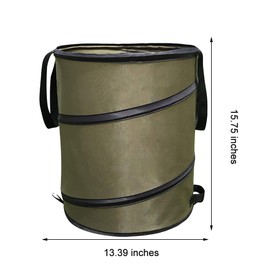 Collapsible Garden Bag, Reusable Garden Waste Bag, Yard Waste Bag,Gardening Bag,37.8L Gardens Leaf Bags, Release Buckle Home Leaf Container Collapsible Trash Can,