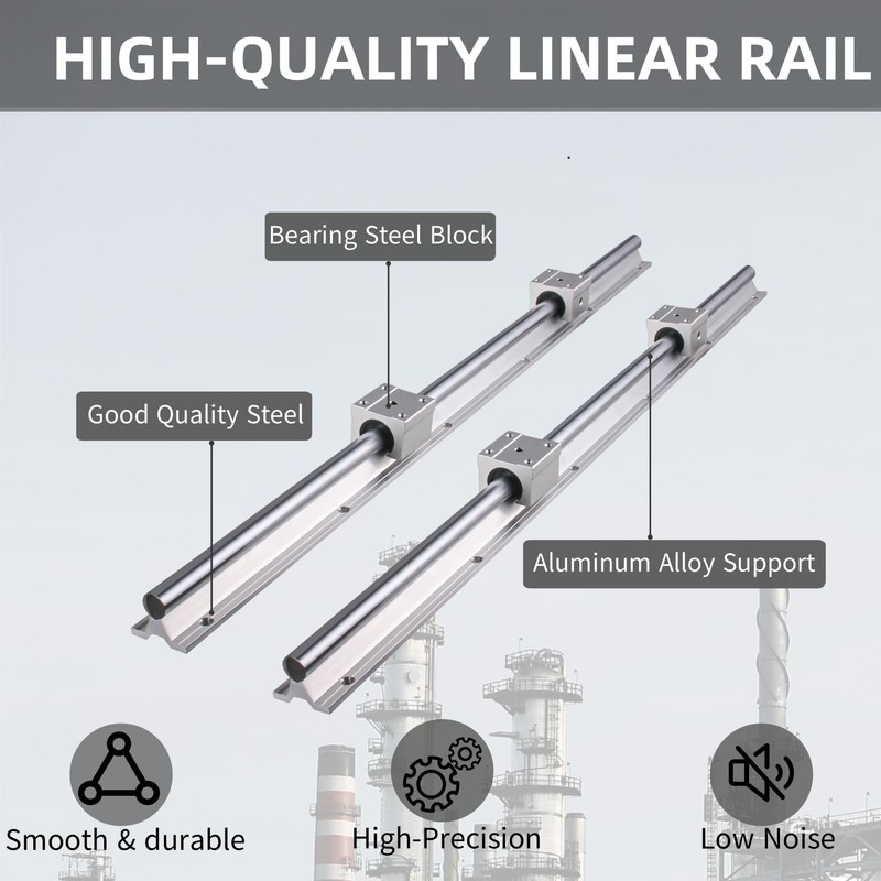 ANWOK Linear Rails and Bearings Linear Rail Guide 2X SBR12-1000mm