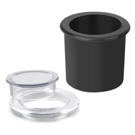 AIEX 2pcs Patio Table Umbrella Hole Ring and Cap Set,Black umbrella wedge is suitable for 2.2" to 2.5" patio table holes, the umbrella hole ring and cap set is suitable for 1.65" smaller umbrella pole