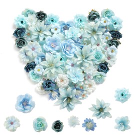 Serra Flora Realistic Mini Silk Flower Heads Set – Multicolor Daisy & Rose Artificial Flowers for Outdoor Wedding Garlands, DIY Crafts & Home Decor Accents