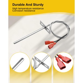 RTD Temperature Probe Sensor Compatible with Pit Boss 340 440 Pellet Grill Replace 70224