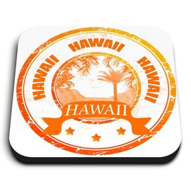 1 x quadratischer MDF-Kühlschrankmagnet – Hawaii USA Honolulu 7081