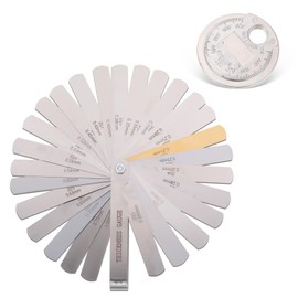 Feeler Gauges Stainless Steel Feeler Gauge Dual Markered Imperial and Metric Feeler Gauge Set 32 Blades (0.04-0.88mm) + Silverline Spark Plug Gap Tool, Spark Plug Tool 0.5-2.55mm / 0.02-0.1"