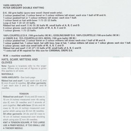 Peter Gregory Double Knitting DK Pattern - 767 Baby Hats Scarf Mittens & Gloves